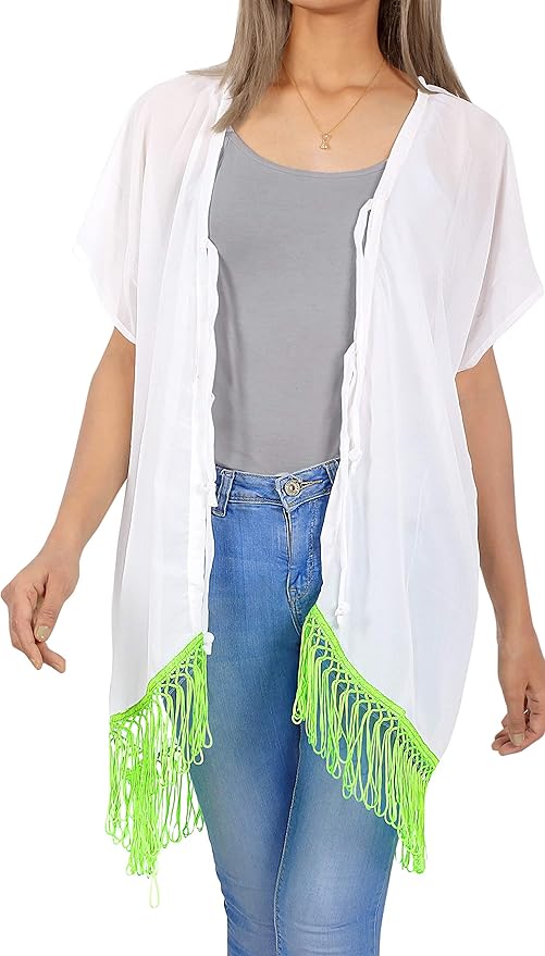 la leela La Leela Womens Summer Casual Loose Swing T Shirt Beach Sundress Kaftan Cover Up White_Green 125677 la leela La Leela Womens Summer Casual Loose Swing T Shirt Beach Sundress Kaftan Cover Up White_Green 125677