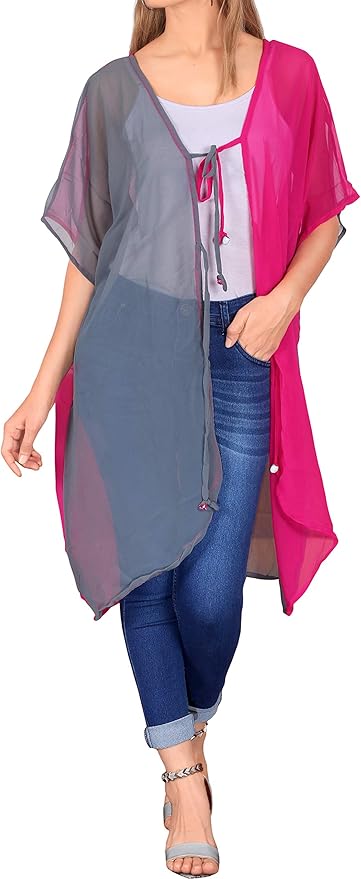 la leela La Leela Womens Summer Casual Loose Swing T Shirt Beach Sundress Kaftan Cover Up Grey_Pink 906395 la leela La Leela Womens Summer Casual Loose Swing T Shirt Beach Sundress Kaftan Cover Up Grey_Pink 906395