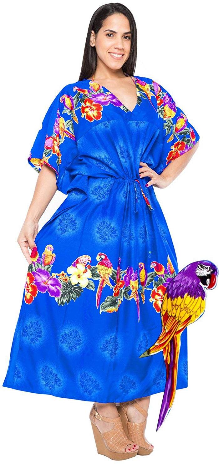 la leela Long Caftan Beachwear Womens Swimsuit Gown Bathing Suit Dress Kimono Cover up
