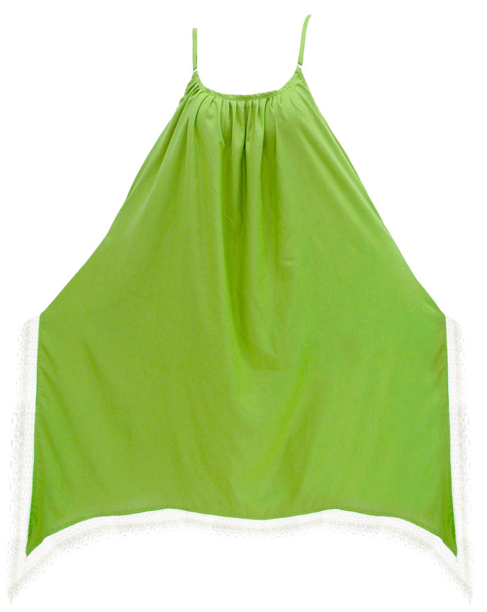 la leela Rayon Women's Beachwear Bikini Cover up Swimwear Swimsuit Classic Blouse Green