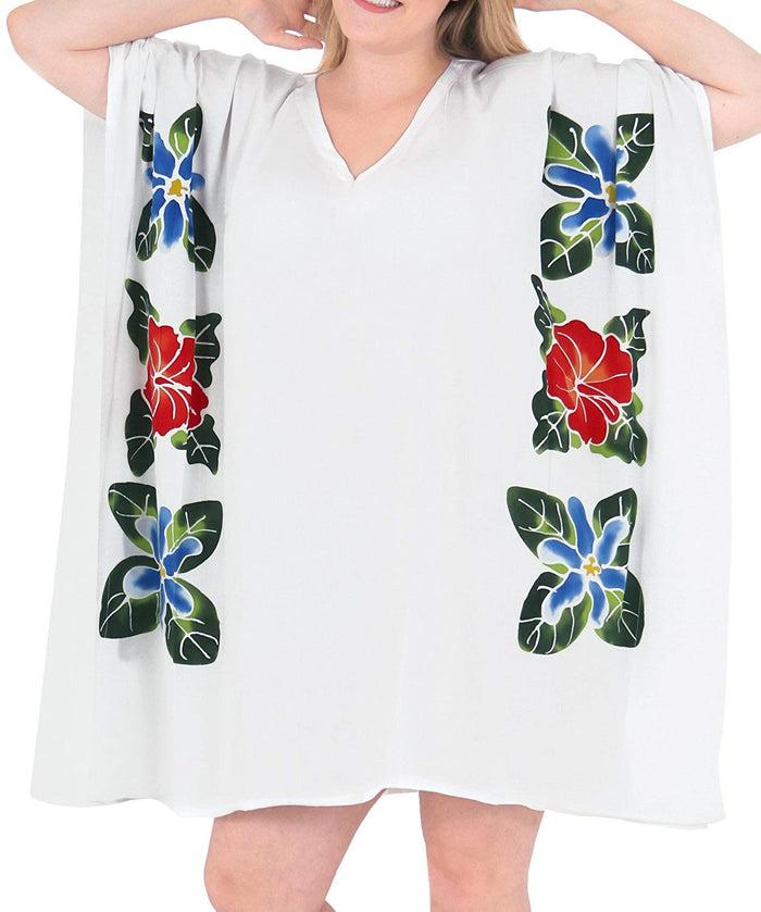 la leela Women Loose Designer Sundress Beachwear Plus Size Evening Casual Cover ups White
