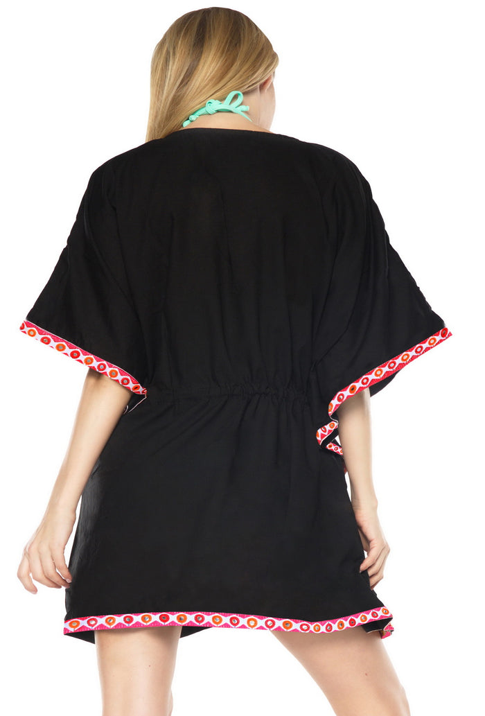 La Leela Women's Beach Kimono Rayon Casual Swimwear Bikini Cover Up Swimsuit Blouse Pink