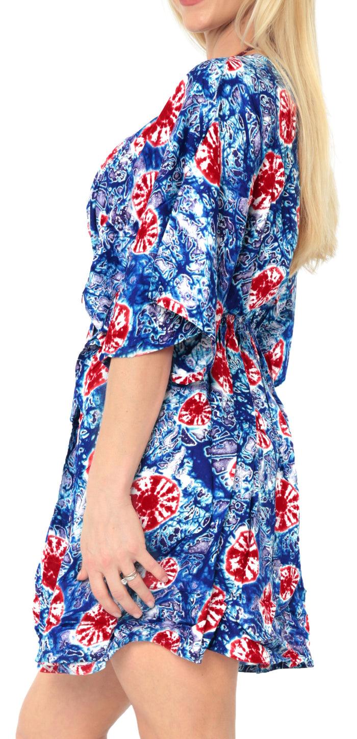 La Leela Women's Beach Swimwear Swimsuit Bikini Cover Up Summer Casual Blouse TOP