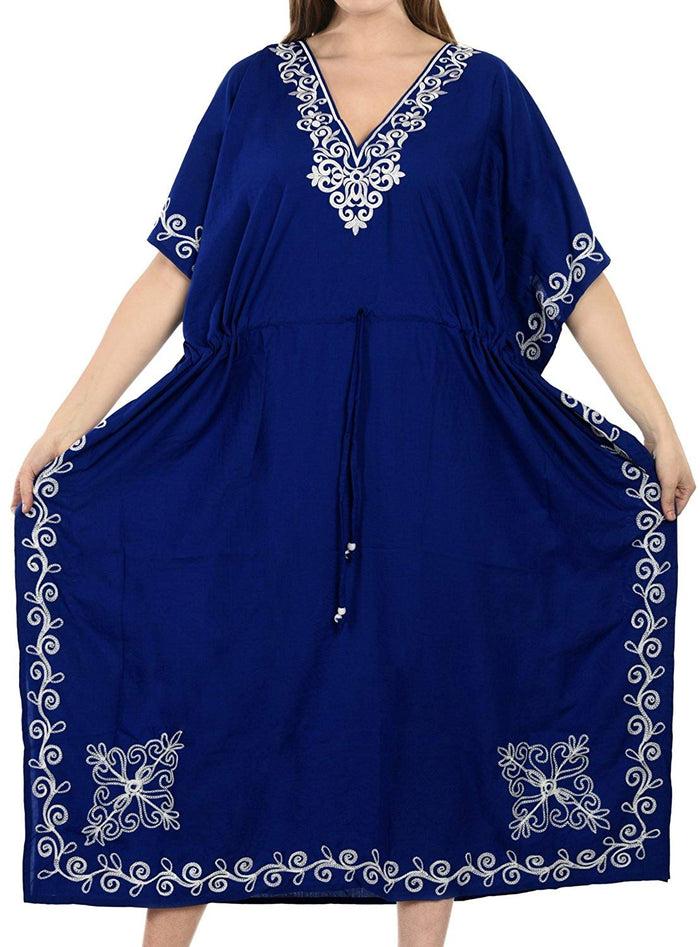 La Leela Women's Beachwear Designer Dress Rayon Swimwear Swimsuit Kimono Long Kaftan