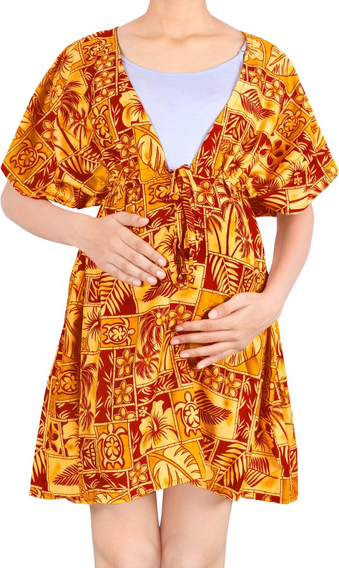 la leela Women's Beachwear Swimwear Swimsuit Bikini Deep Neck Cover up Summer Blouse TOP