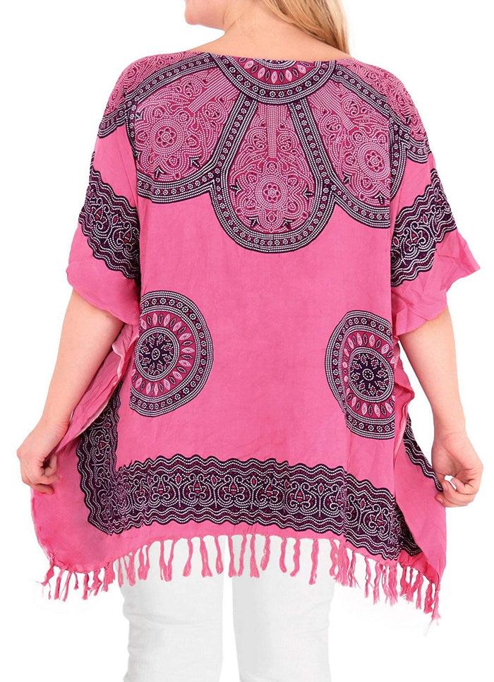 La Leela Women's Designer Top Tunic Beachwear Plus Size Loose Fit Casual 14 - 18
