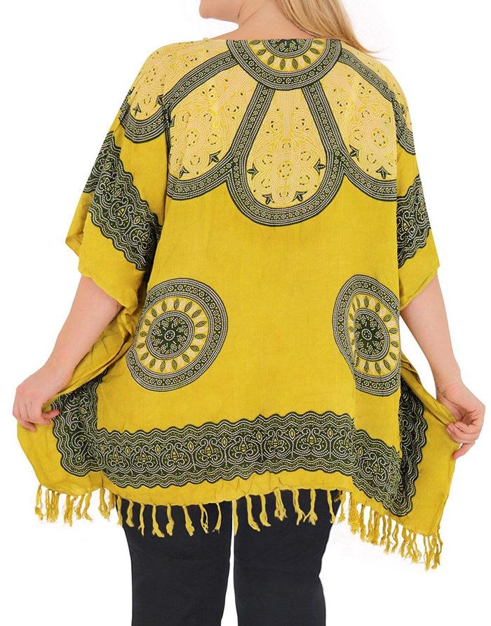 La Leela Women's Designer Tunic Beachwear Plus Size Loose Fit Casual Top 14 - 18