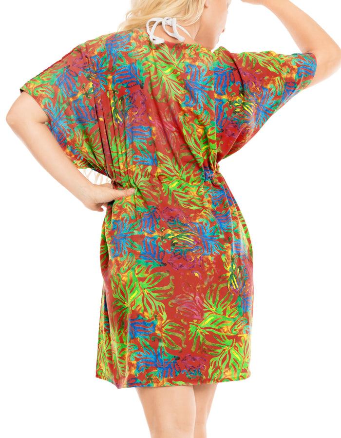 La Leela Women's Dress Designer Sundress Beachwear Lounger Plus Bikini Cover Up Multicolo