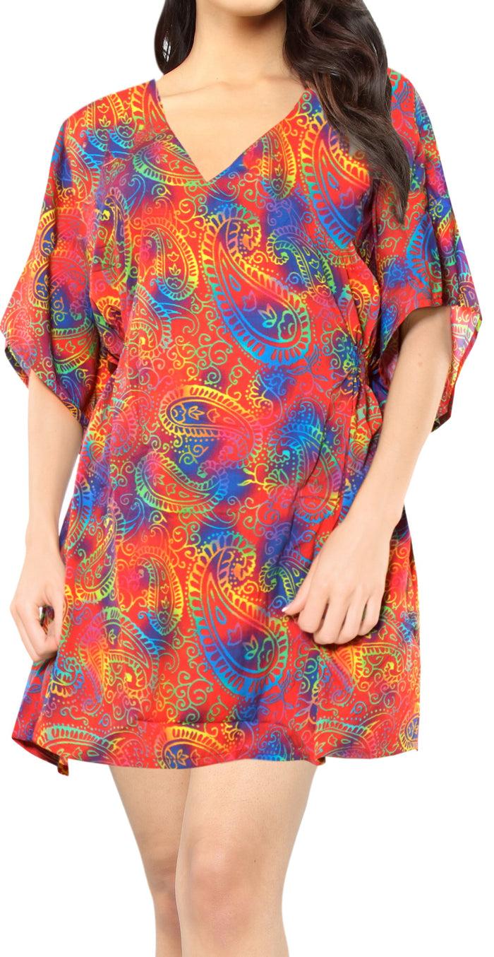 la leela Women's Dress Designer Sundress Beachwear Lounger Plus Bikini Cover up Multicolo