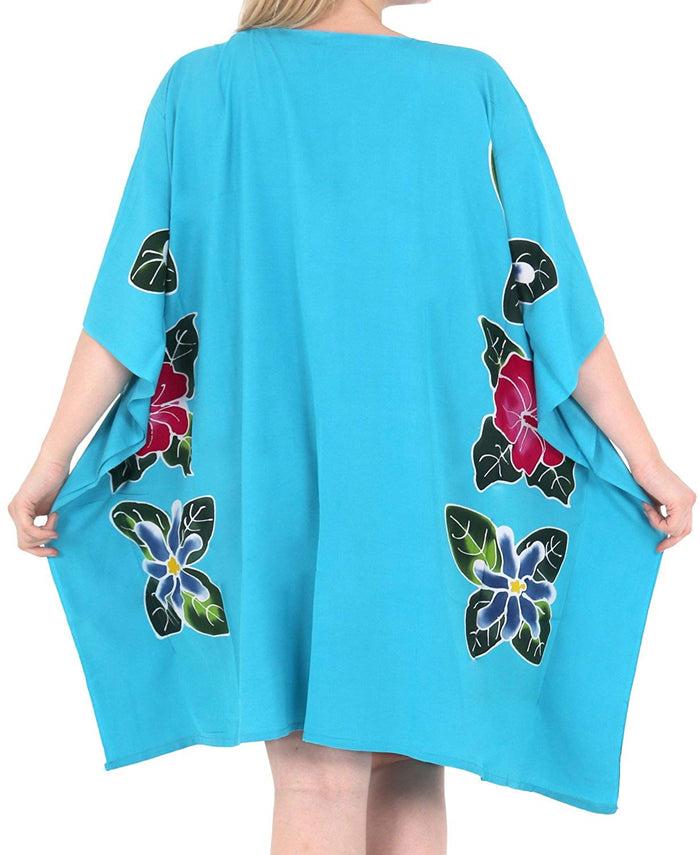 La Leela Women's Loose Sundress Beachwear Plus Size Evening Casual Cover Ups Turquoise