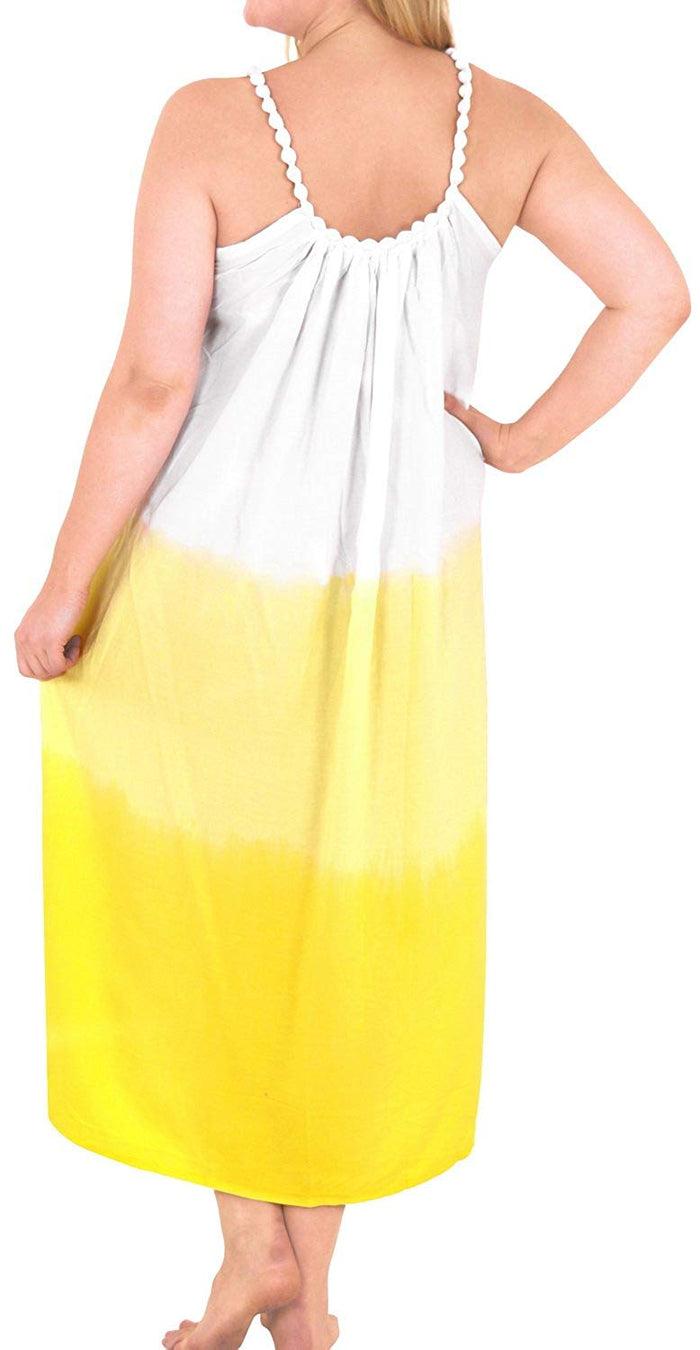 La Leela Women's Sundress Beachwear Lounger Plus Size Bikini Cover Ups Dresses Black