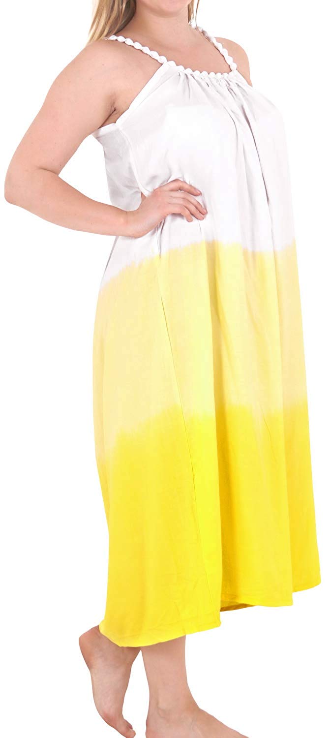 la leela Women's Sundress Beachwear Lounger Plus Size Bikini Cover ups Dresses Black