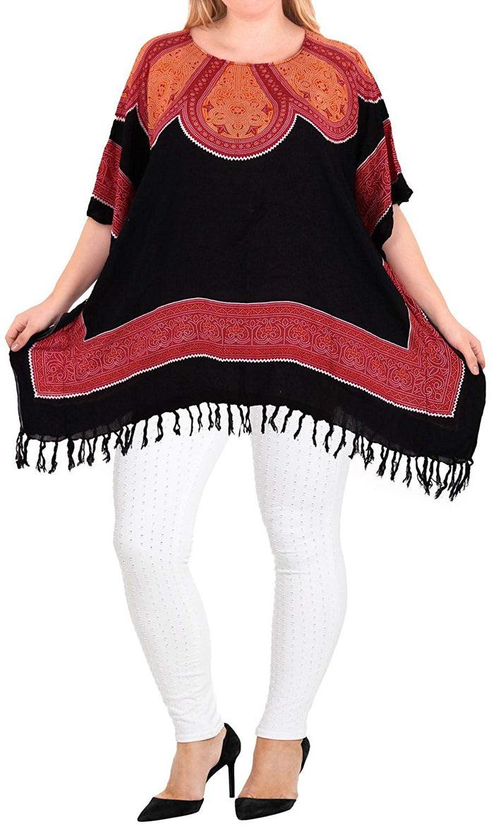 La Leela Women's Top Designer Tunic Beachwear Loose Fit Casual Plus Size 14 - 18