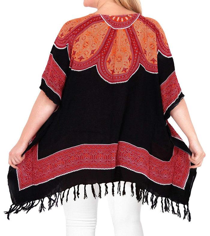 La Leela Women's Top Designer Tunic Beachwear Loose Fit Casual Plus Size 14 - 18