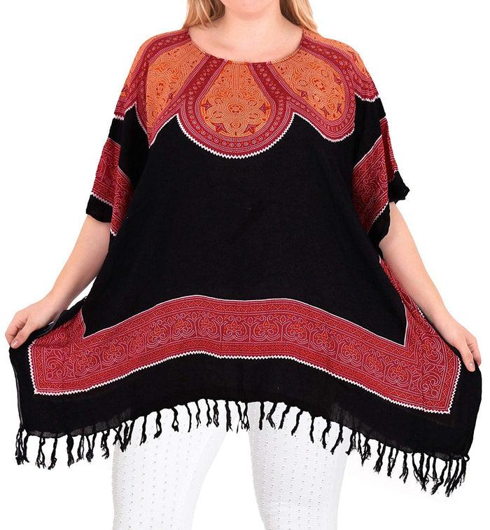 la leela Women's Top Designer Tunic Beachwear Loose Fit Casual Plus Size 14 - 18