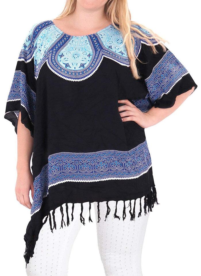 la leela Women's Top Designer Tunic Beachwear Plus Size Casual Loose Fit 14 - 18