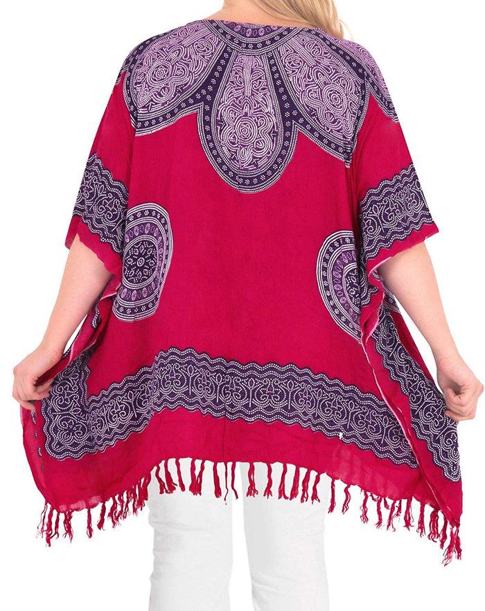 La Leela Women's Top Designer Tunic Beachwear Plus Size Loose Fit Casual 14 - 18