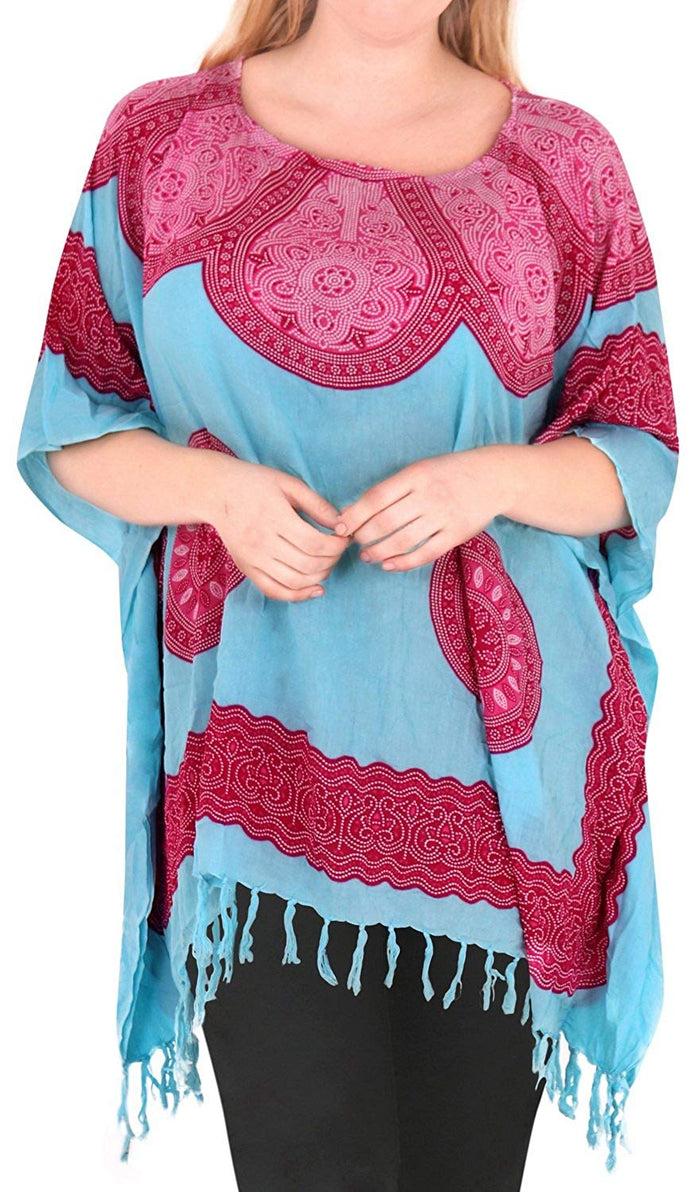 la leela Women's Top Designer Tunic Beachwear Plus Size Loose Fit Casual 14 - 18