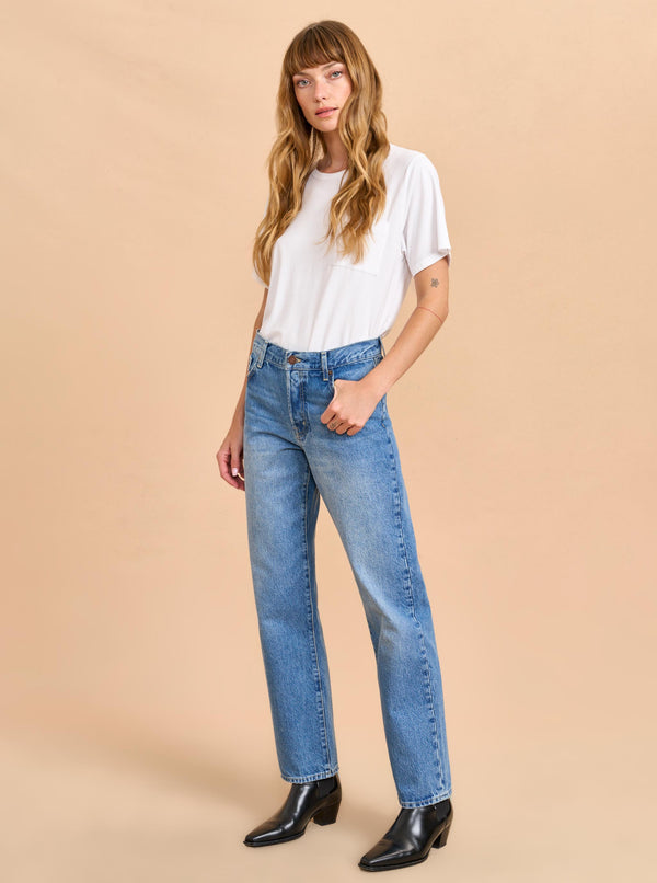 La Ligne François Mid-Rise Boyfriend Straight Jean