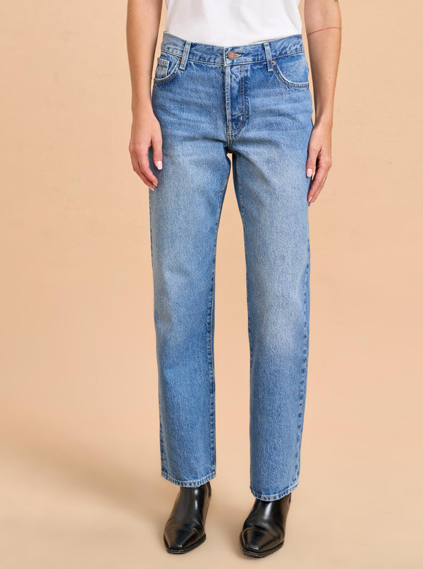 La Ligne François Mid-Rise Boyfriend Straight Jean
