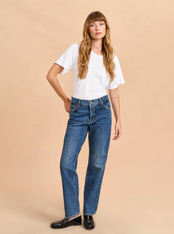 La Ligne François Mid-Rise Boyfriend Straight Jean