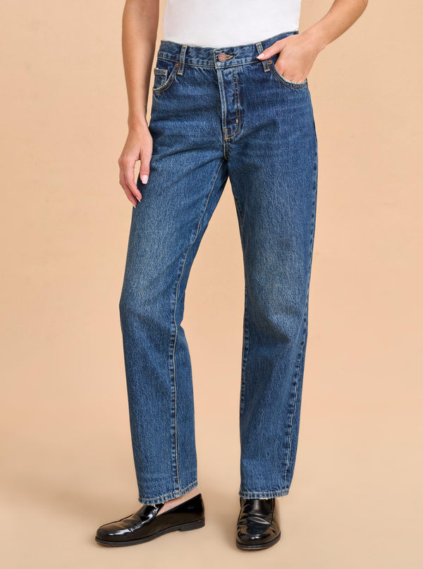 La Ligne François Mid-Rise Boyfriend Straight Jean
