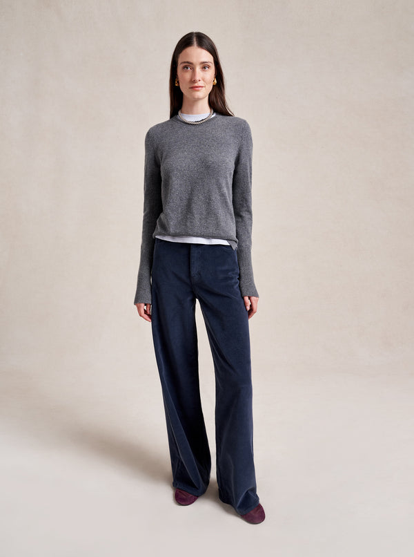 la ligne Isadora High-Rise Wide-Leg Corduroy Pant