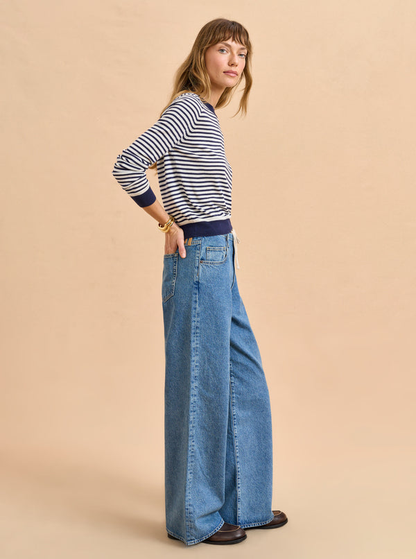 La Ligne Jenny Mid-Rise Drawstring Jean