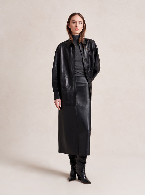 La Ligne Leather Ewan Shirt