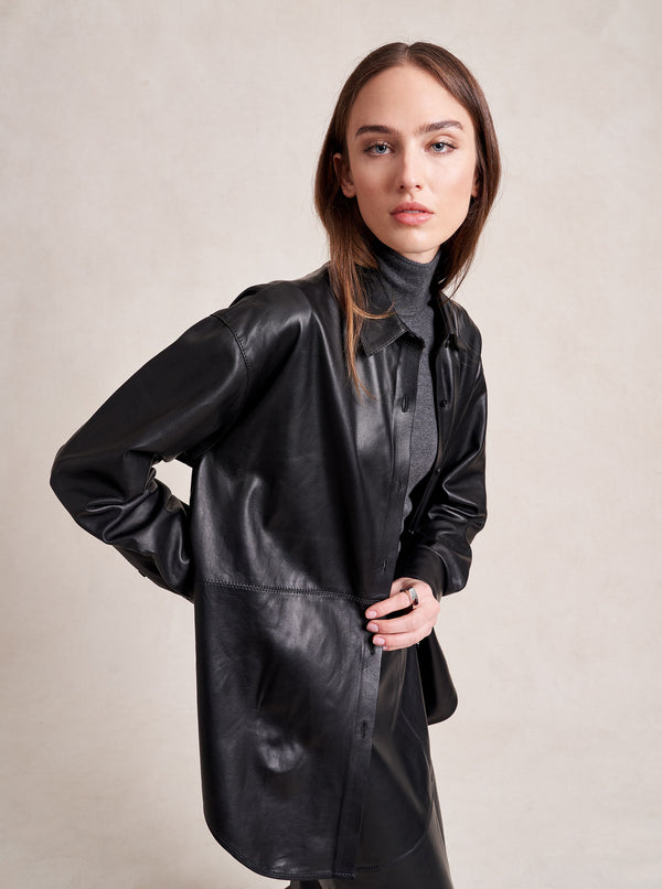 La Ligne Leather Ewan Shirt