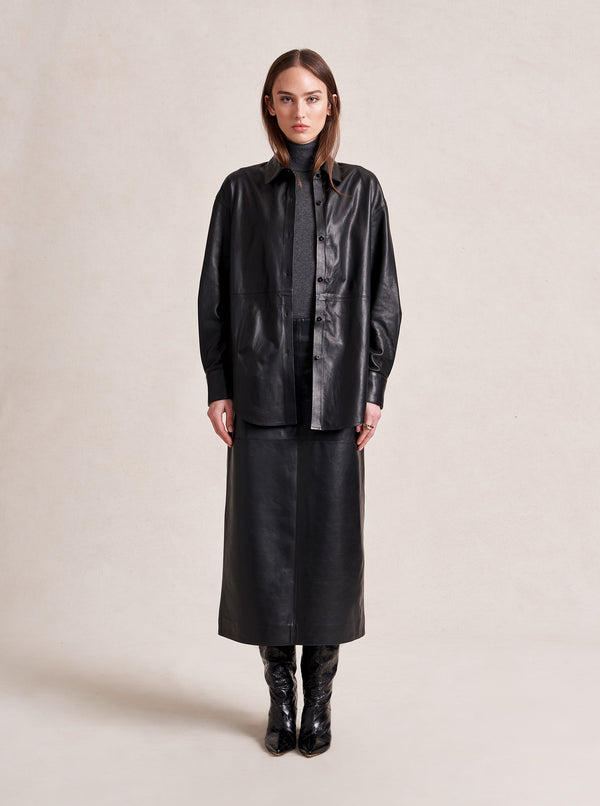 la ligne Leather Ewan Shirt