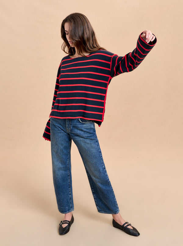 La Ligne Long Sleeve Breton Tee - Pre-Loved