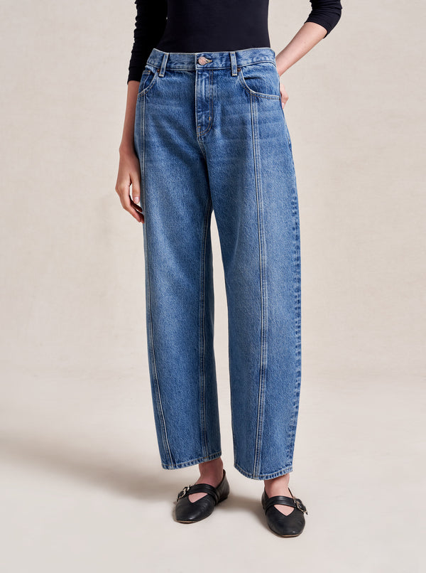 La Ligne Marilyn Mid-Rise Barrel Jean