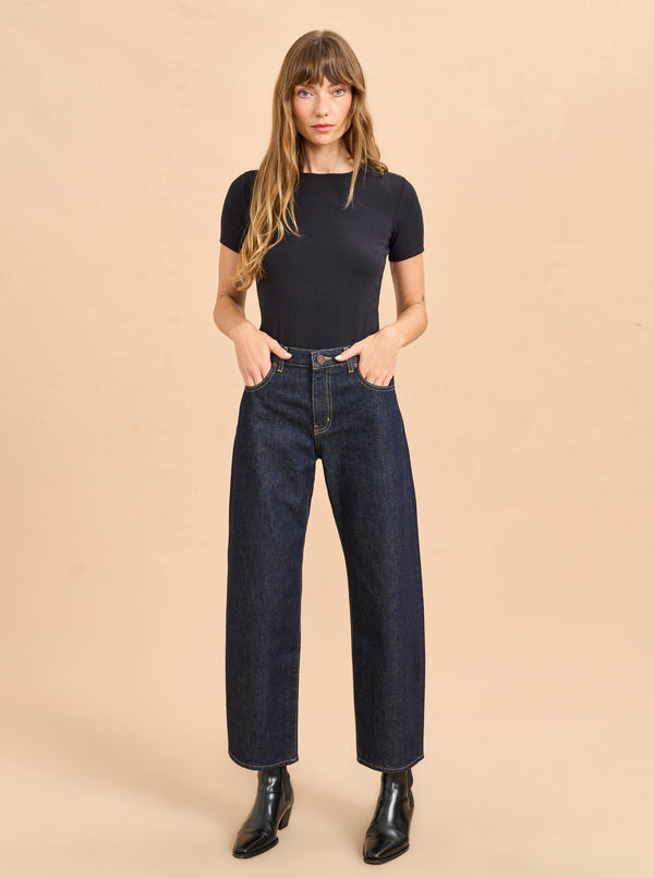 La Ligne Marilyn Mid-Rise Barrel Jean