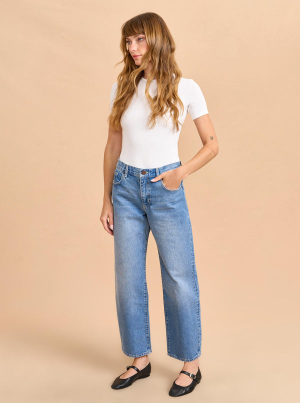 La Ligne Marilyn Mid-Rise Barrel Jean