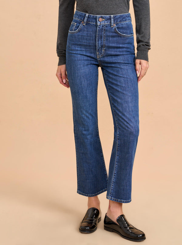 La Ligne Meredith High-Rise Cropped Flare Jean