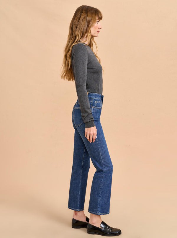 La Ligne Meredith High-Rise Cropped Flare Jean
