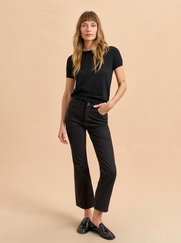 la ligne Meredith High-Rise Cropped Flare Jean