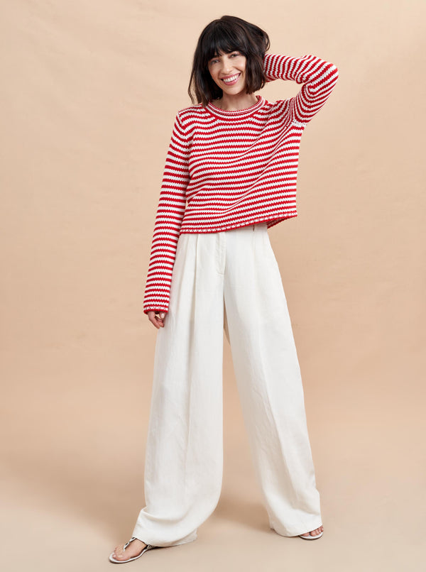 La Ligne Mini Marina Fine Stripe Sweater
