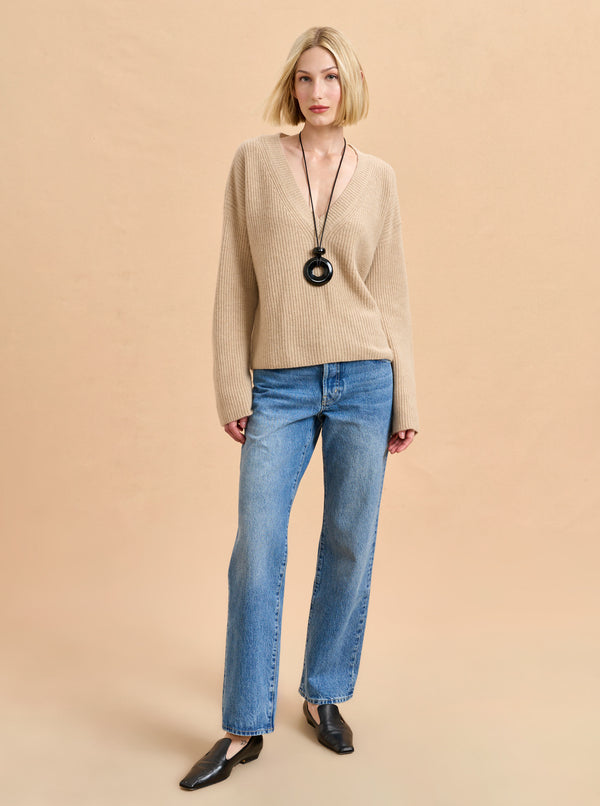 la ligne Mini Toujours V Neck Sweater