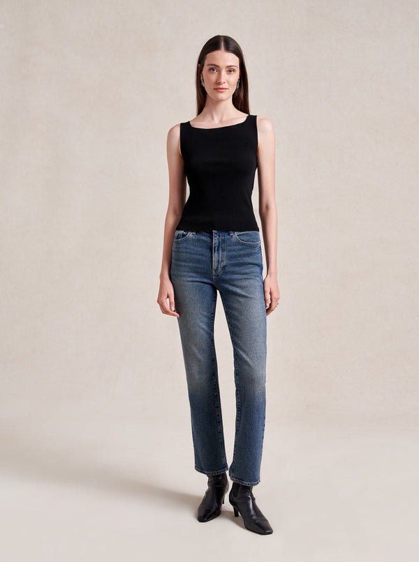 la ligne Molly Stretch High-Rise Straight Jean