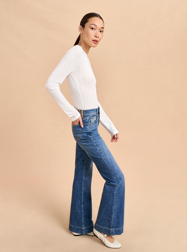 La Ligne Pointelle Long Sleeve Tee