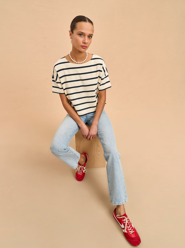 la ligne Short Sleeve Breton Tee
