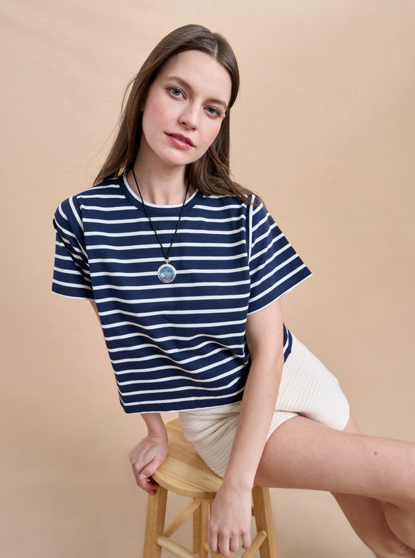 La Ligne Short Sleeve Lauren Tee