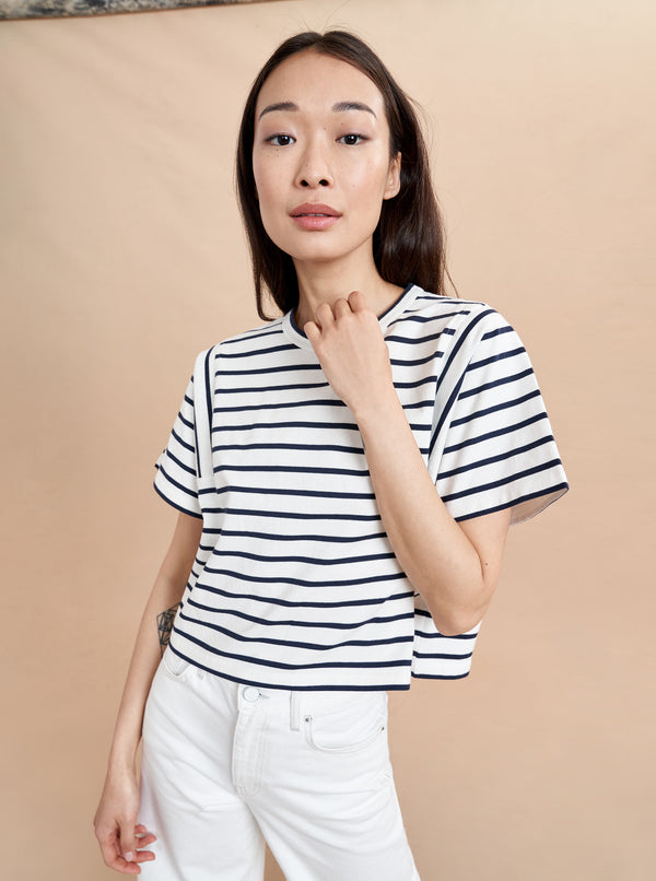 La Ligne Short Sleeve Lauren Tee