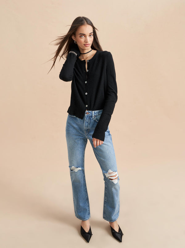 La Ligne Solid Lean Lines Cardigan