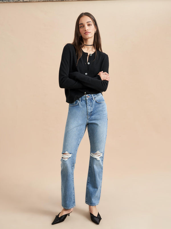 La Ligne Solid Lean Lines Cardigan