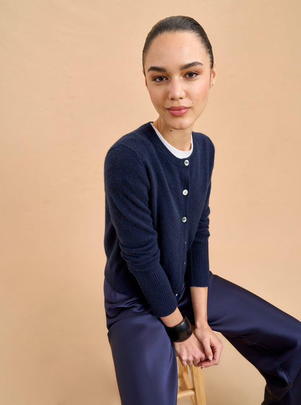 La Ligne Solid Lean Lines Cardigan