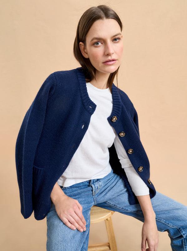 La Ligne Solid Marin Cardigan