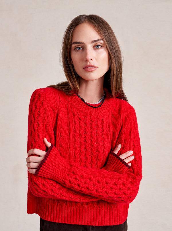 la ligne La Ligne | SPANX Cropped Cable Marin Sweater